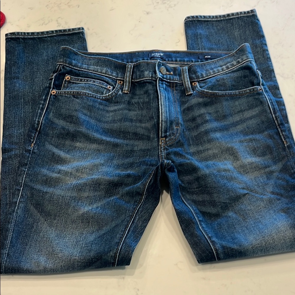 Men's J Crew Flex Blue Jeans